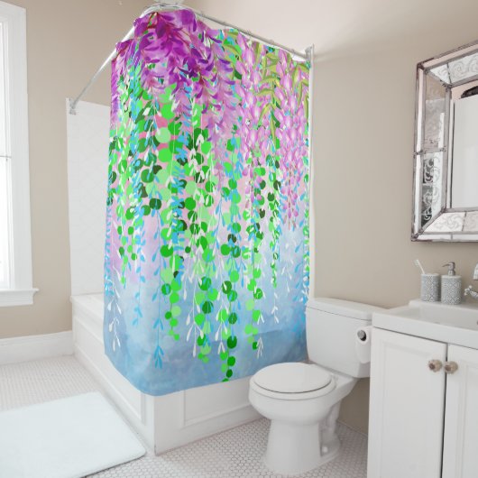 ぶら下がったの花 シャワーカーテン (インサイチュ)