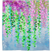 ぶら下がったの花 シャワーカーテン (正面)