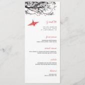 ぶら下がったの赤紙クレーン結婚アジアのメニューカード メニュー (正面)