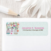 ぶら下がったの鳥かごレトロ花ブライダルシャワー2 ラベル (インサイチュ)