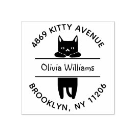 ぶら下がったのKitten Cartoon猫好き差出人住所 ラバースタンプ
