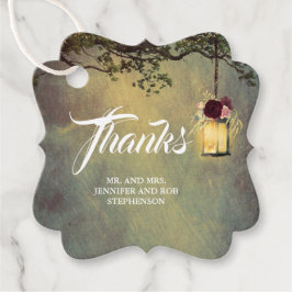 ぶら下がったのLantern素朴フローラ結婚に感謝 フェイバータグ