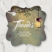 ぶら下がったのLantern素朴フローラ結婚に感謝 フェイバータグ (正面)