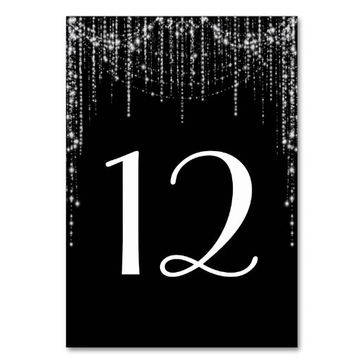 ぶら下がったのString Lightsテーブル番号 テーブルナンバー (正面)