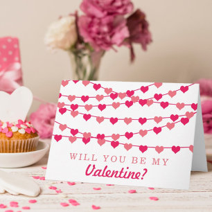 ぶら下がったのString Loveハートハッピーバレンタインデー シーズンカード