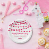 ぶら下がったのString Loveハートハッピーバレンタインデー ペーパープレート (パーティー)