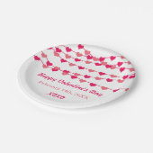 ぶら下がったのString Loveハートハッピーバレンタインデー ペーパープレート (アングル)