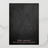 ぶら下がったのString Loveハートブライダルシャワー実在 箔招待状 (裏面)