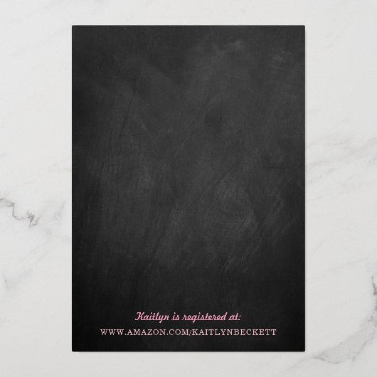 ぶら下がったのString Loveハートブライダルシャワー実在 箔招待状 (裏面)