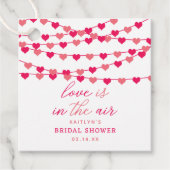 ぶら下がったのString Loveハートブライダルシャワー フェイバータグ (正面)