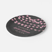 ぶら下がったのString Loveハートブライダルシャワー ペーパープレート (アングル)