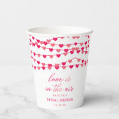 ぶら下がったのString Loveハートブライダルシャワー 紙コップ (裏面)