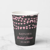 ぶら下がったのString Loveハートブライダルシャワー 紙コップ (裏面)