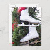 ぶら下がったアイススケート ポストカード (正面/裏面)