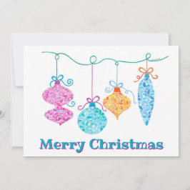ぶら下がったオーナメントクリスマスカード シーズンカード