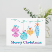 ぶら下がったオーナメントクリスマスカード シーズンカード (スタンド正面)