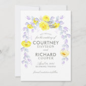 ぶら下がったズイエローローズブライダルシャワー セーブザデート (正面)