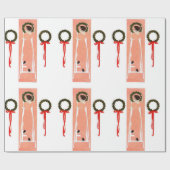 ぶら下がったリース ラッピングペーパー (フラット)