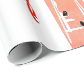 ぶら下がったリース ラッピングペーパー (ロールコーナー)