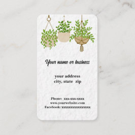 ぶら下がった植物 名刺