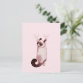 ぶら下がった猫 ポストカード (スタンド正面)