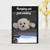 **ぶら下がった' OUT TO SAYハッピーバースデー** カード (黄色い花)