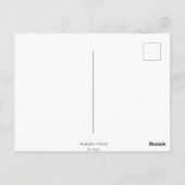 ぶら下がったBy A Thread – 紫のハートと嵐の雲 ポストカード (裏面)