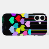 ぶら下がりハートオンブラック Case-Mate iPhoneケース (裏面 (横))