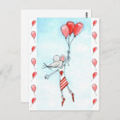 ぶら下がりマウス ポストカード (正面/裏面)