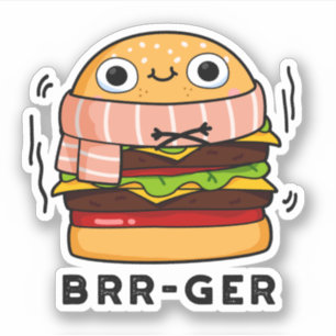 ぶるぶるバーガー 面白すぎる 凍ったバーガー ダジャレかよ シール