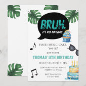 ぶるーぼーいふぃにー 11さい 12さい 13さい 14さい ティーン トゥイーン 招待状 (正面/裏面)