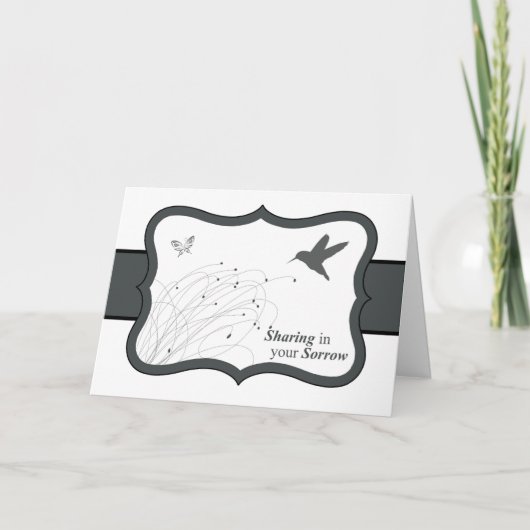 ぶんぶんいう鳥とのあなたの悲哀の悔やみや弔慰の共有 カード (正面)