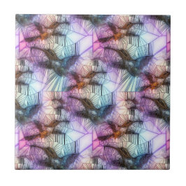 ぶんぶんいう鳥のステンドグラス タイル