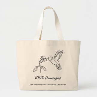 ぶんぶんいう鳥のバッグ-構文法の記録 ラージトートバッグ