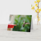 ぶんぶんいう鳥 カード (黄色い花)