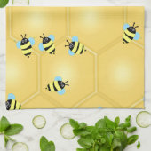 ぶんぶんうなっている蜂 キッチンタオル (折り畳み)