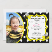 ぶんぶんうなるのまわりにの招待状-黄色/黒 招待状 (裏面)