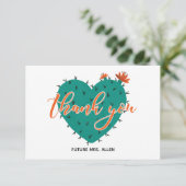 ぷっくりハート ブライダルシャワー フラット サンクス サンキューカード (スタンド正面)