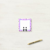 ぷーかぶー パープルパンダベア ポストイット (デスク上)
