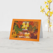 へえ~お前のだ**10月の誕生日** カード (黄色い花)