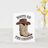 ～へのグランドライン踊りで西カウボーイブーツ カード (黄色い花)