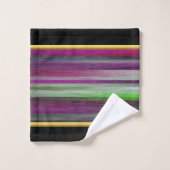 ~へのコンテンポラリー緑紫色の灰色の抽象芸術 バスタオルセット (ウォッシュタオル)