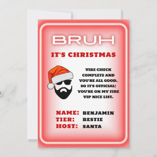 ～へのサンタ10代のレター | クリスマスナイスリスト 招待状