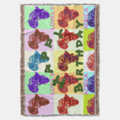 ～への愛らしいアフリカハッピーバースデー祝 スローブランケット (正面縦)