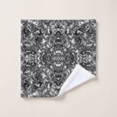 ~への白黒モダンバロック式観賞浴 バスタオルセット (ウォッシュタオル)