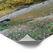 ～への秋の近くのヴァージン川に沿った葉 ポスター (角)