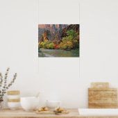 ～への秋の近くのヴァージン川に沿った葉 ポスター (キッチン)