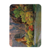 ～への秋の近くのヴァージン川に沿った葉 マグネット (縦)