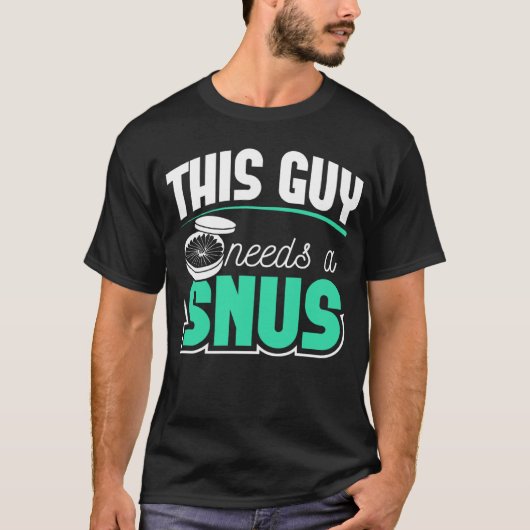 ～へのSNUSギフト煙やめ無喫煙アンチニコチン Tシャツ (正面)