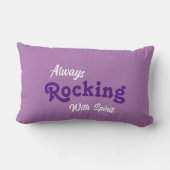 へようこそ 私たちのポーチ / いつも / パープル  / ランバークッション (裏面)